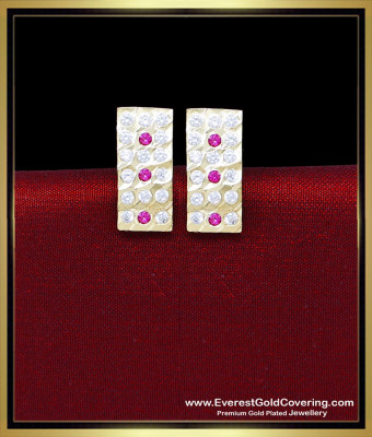 ERG2424 - Impon Jewellery Stone Stud Earrings Design for Women