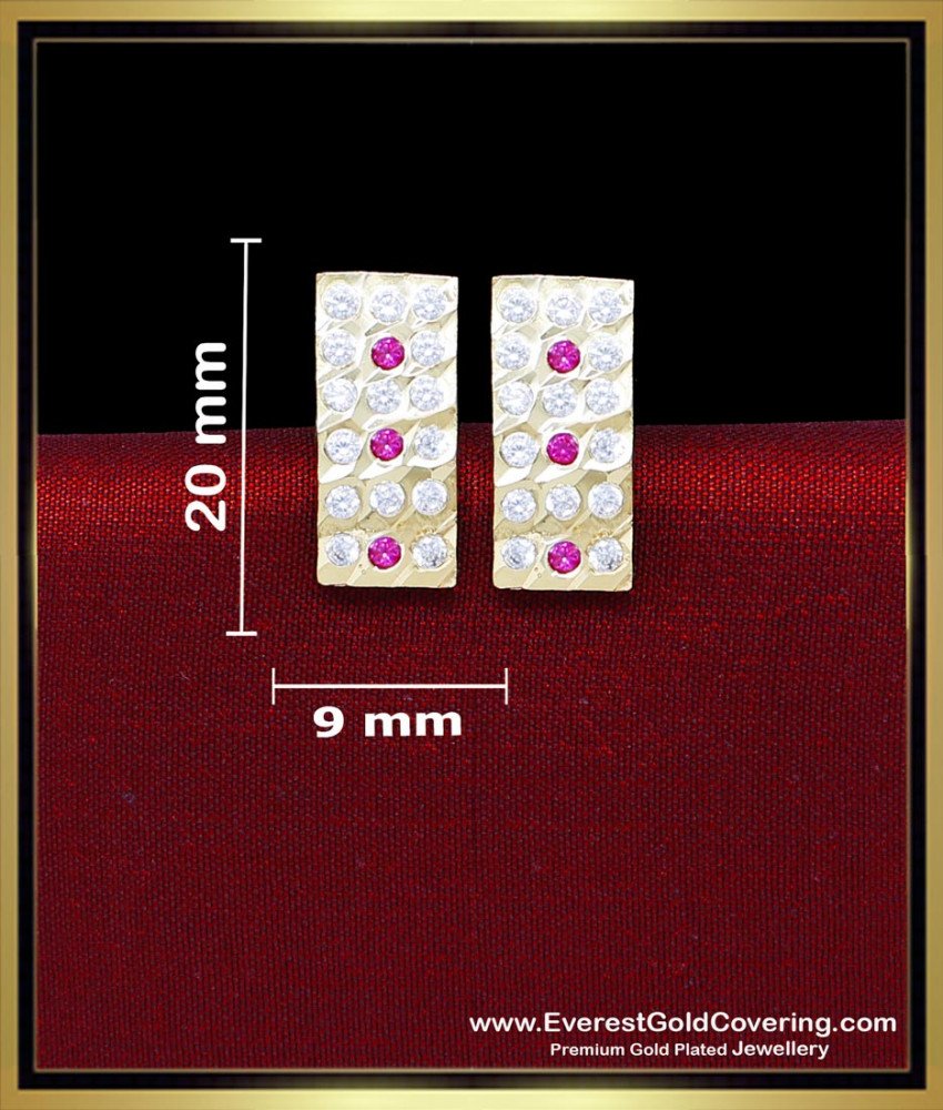 ERG2424 - Impon Jewellery Stone Stud Earrings Design for Women