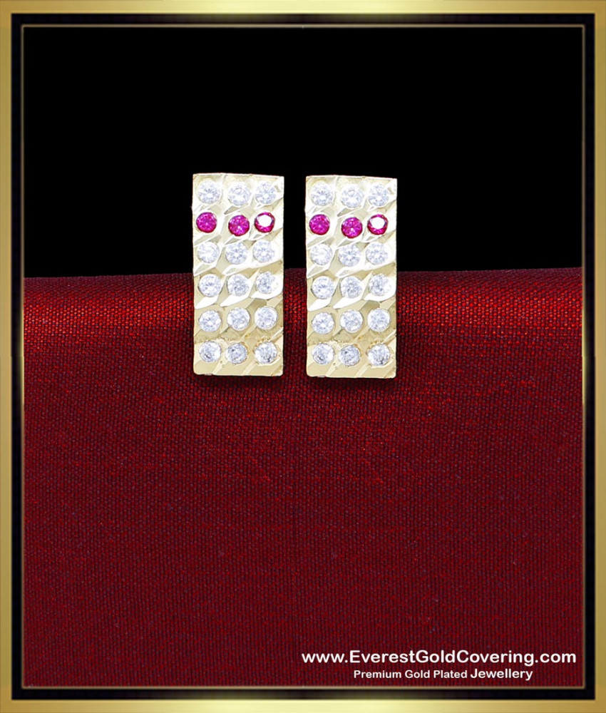 ERG2425 - Cute Daily Wear Light Weight Impon Jewellery Earrings