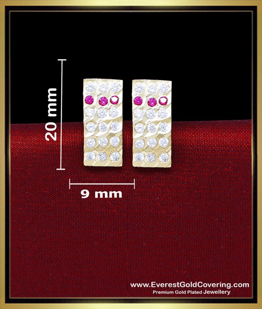 ERG2425 - Cute Daily Wear Light Weight Impon Jewellery Earrings