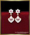 ERG2428 - South Indian Impon Jewellery Daily Wear Stone Earrings