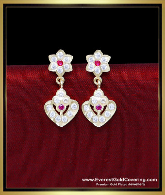 ERG2428 - South Indian Impon Jewellery Daily Wear Stone Earrings