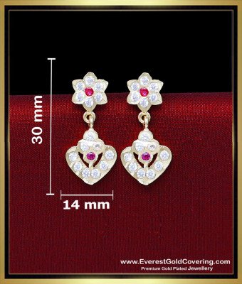 ERG2428 - South Indian Impon Jewellery Daily Wear Stone Earrings