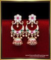 ERG2431 - New Model Impon Stone Chand Bali Earrings Gold Design