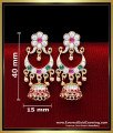 ERG2431 - New Model Impon Stone Chand Bali Earrings Gold Design
