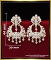 ERG2436 - Gold Model Impon White Stone New Chand Bali Earrings