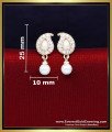 ERG2437 - First Quality White Stone with Pearl Ear Studs Artificial