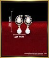 ERG2438 - Unique Black Stone With Pearl Stud Earrings for Women