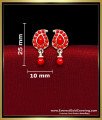 ERG2439 - New Mango Design Red Coral Ear Stud Earrings for Women