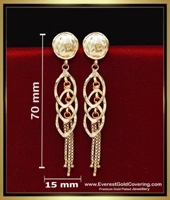 ERG2442 - High Quality Lightweight Daily Use 2 Gram Gold Earrings