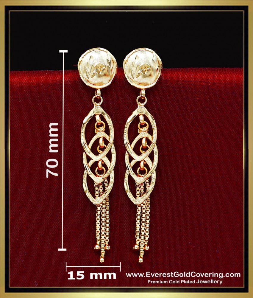 ERG2442 - High Quality Lightweight Daily Use 2 Gram Gold Earrings