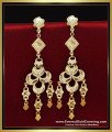 ERG2443 - Unique 2 Gram Gold Long Earrings Designs for Women
