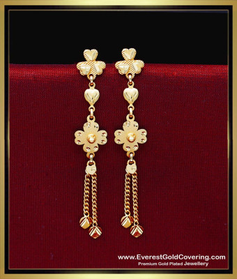 ERG2445 - Trendy Lightweight Daily Use 2 Gram Gold Earrings Designs