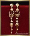 ERG2446 - Elegant Daily Wear Long 2 Gram Gold Earrings New Design