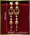 ERG2446 - Elegant Daily Wear Long 2 Gram Gold Earrings New Design