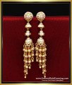 ERG2448 - Real Gold Model Gold Beads Long 2 Gram Gold Earrings