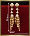 ERG2448 - Real Gold Model Gold Beads Long 2 Gram Gold Earrings
