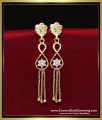 ERG2451 - Attractive White Stone 2 Gram Gold Earrings Daily Use