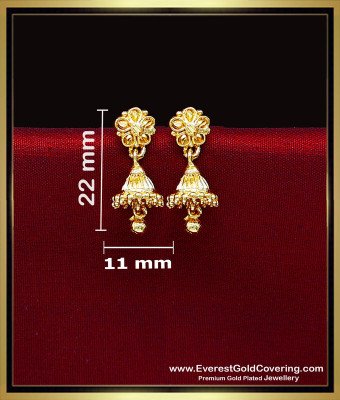 ERG2452 - Simple Daily Use 2 Gram Gold Jhumka Earrings Small