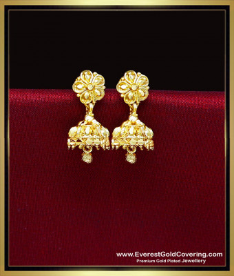 ERG2453 - 2 Gram Gold Jewellery Jhumka Earrings Gold Plated
