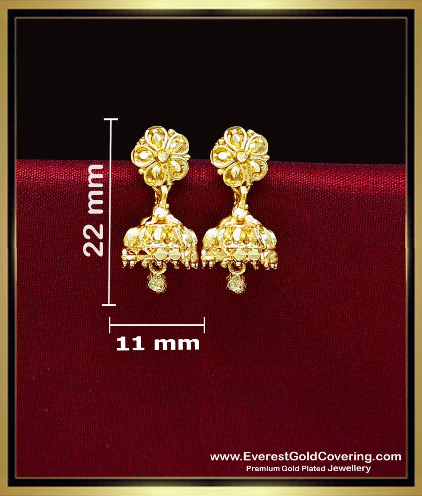 ERG2453 - 2 Gram Gold Jewellery Jhumka Earrings Gold Plated