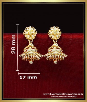 ERG2457 - Real Gold Look 2 Gram Gold Traditional Jhumkas Online