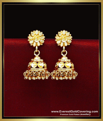 ERG2458 - Latest Gold Earrings Designs for Daily Use 2 Gram Jewelry