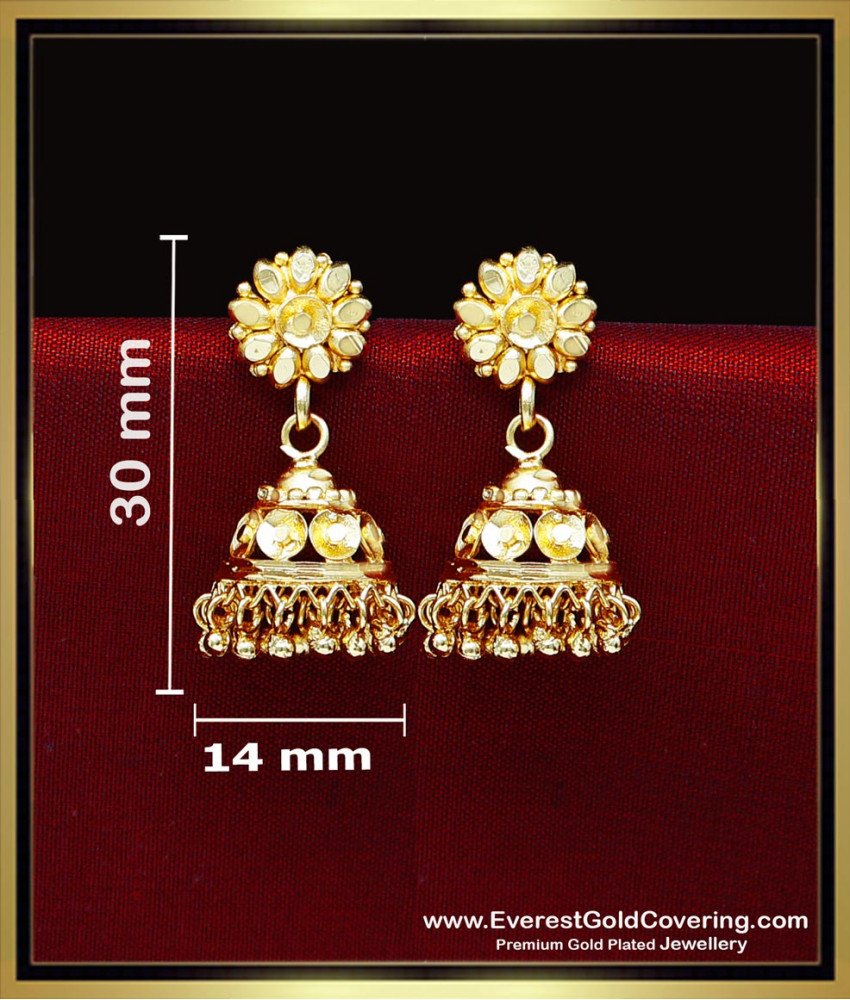 ERG2458 - Latest Gold Earrings Designs for Daily Use 2 Gram Jewelry