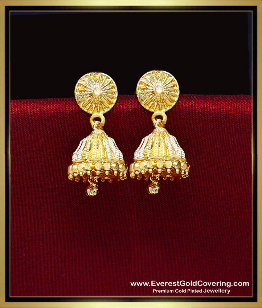 ERG2459 - Latest Nellikai Model 2 Gram Gold Earrings New Design