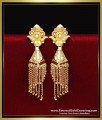 ERG2460 - Latest Chain Model 2 Gram Gold Jhumka Earrings Design