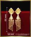 ERG2460 - Latest Chain Model 2 Gram Gold Jhumka Earrings Design