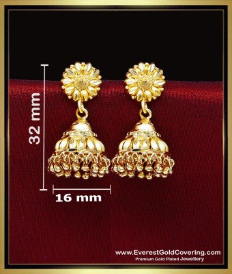ERG2461 - 2 Gram Gold Traditional Jhumka Earrings for Women
