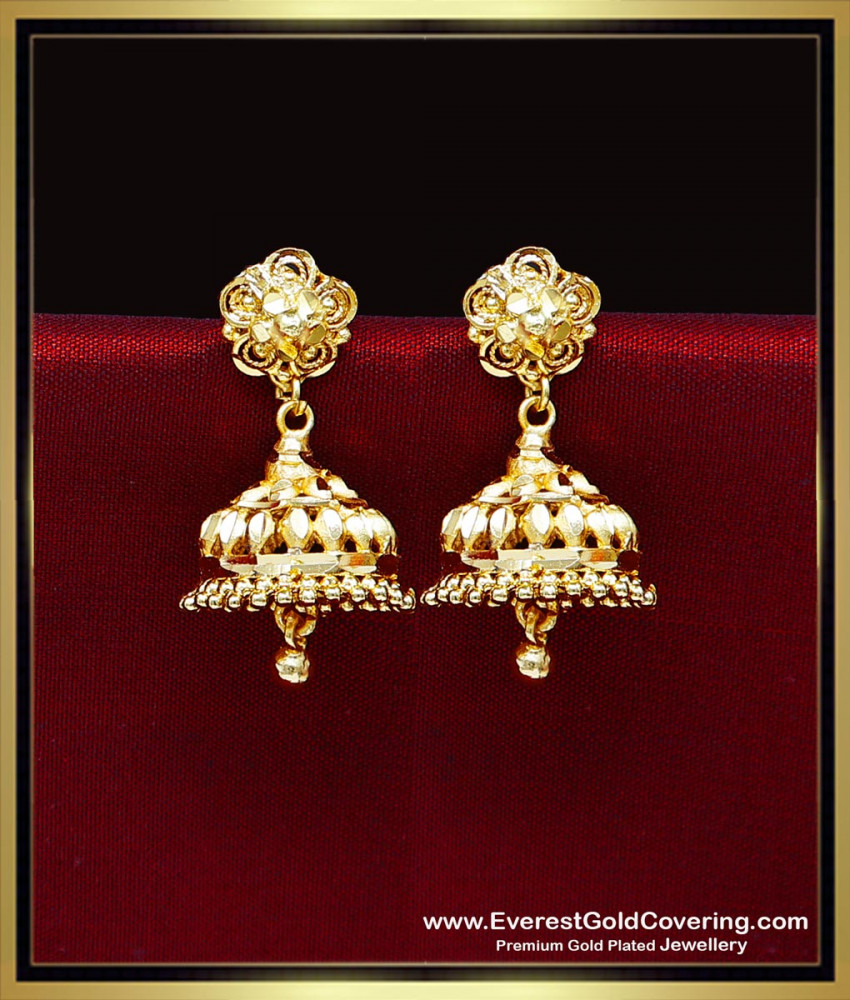 ERG2464 - Best Quality Daily Wear 2 Gram Gold Plated Jhumki Design