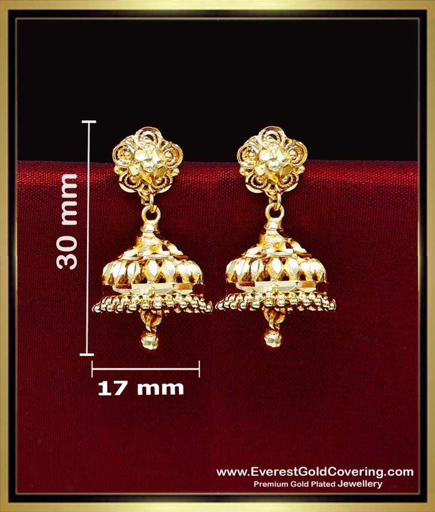 ERG2464 - Best Quality Daily Wear 2 Gram Gold Plated Jhumki Design