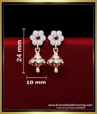 ERG2466 - Impon Daily Wear Stone Jhumka Earrings Small Size