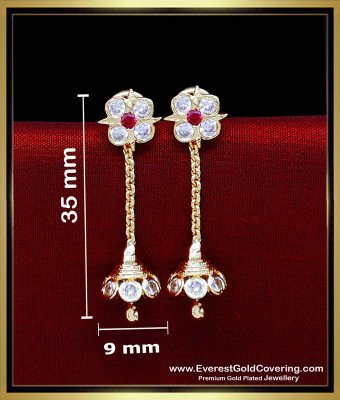 ERG2467 - Impon Light Weight Stone Jimikki Kammal Gold Design