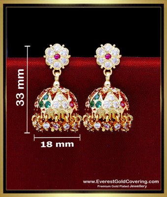 ERG2468 - Traditional Wedding Jhumka Earrings Impon Jewellery