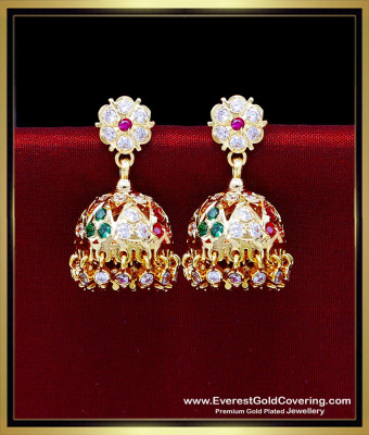 ERG2468 - Traditional Wedding Jhumka Earrings Impon Jewellery