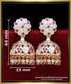 ERG2474 - Real Gold Design Impon Stone Heavy Jhumka for Wedding