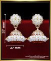 ERG2476 - Impon Stone Bharatanatyam Pearl Jimikki Kammal Earrings