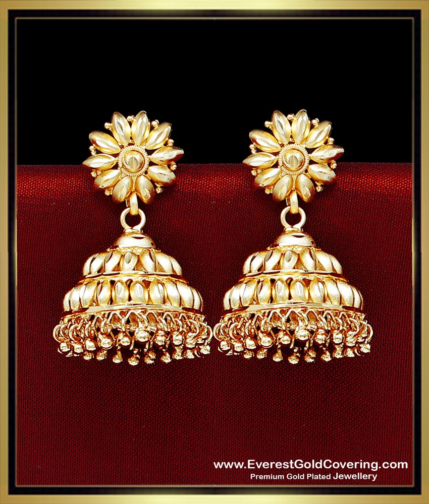 ERG2480 - 2 Gram Gold Forming Kerala Jimiki Kammal Design