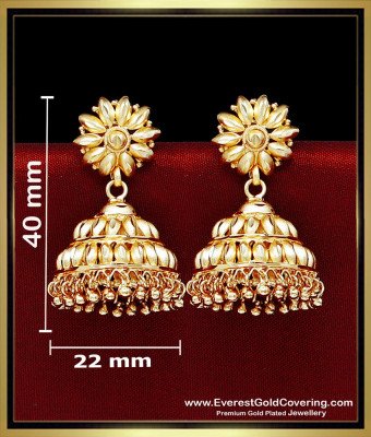 ERG2480 - 2 Gram Gold Forming Kerala Jimiki Kammal Design
