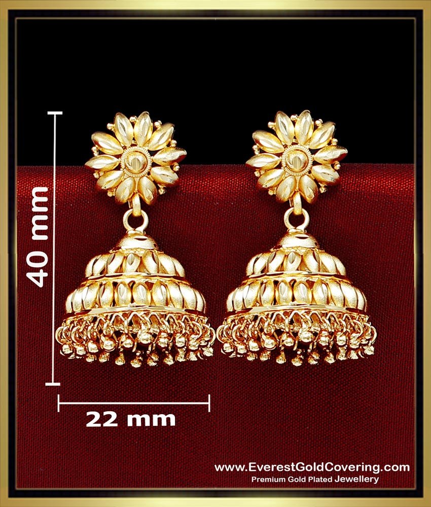 ERG2480 - 2 Gram Gold Forming Kerala Jimiki Kammal Design