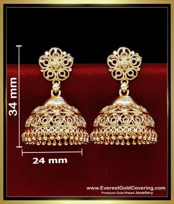 ERG2482 - Wedding Wear Forming Gold Jhumka Design Artificial