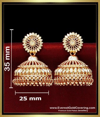 ERG2483 - 2 Gram Gold Forming Big Jhumka Earrings Traditional