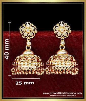 ERG2484 - Best Quality 2 Gram Gold Jhumka Designs for Women
