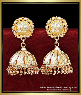 ERG2485 - New Model Forming Gold Big Jhumka Earrings for Wedding