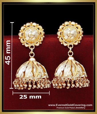 ERG2485 - New Model Forming Gold Big Jhumka Earrings for Wedding