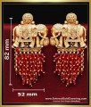 ERG2497 - First Quality Elephant Design Antique Gold Earrings