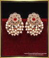ERG2498 - premium quality antique earrings with white beads